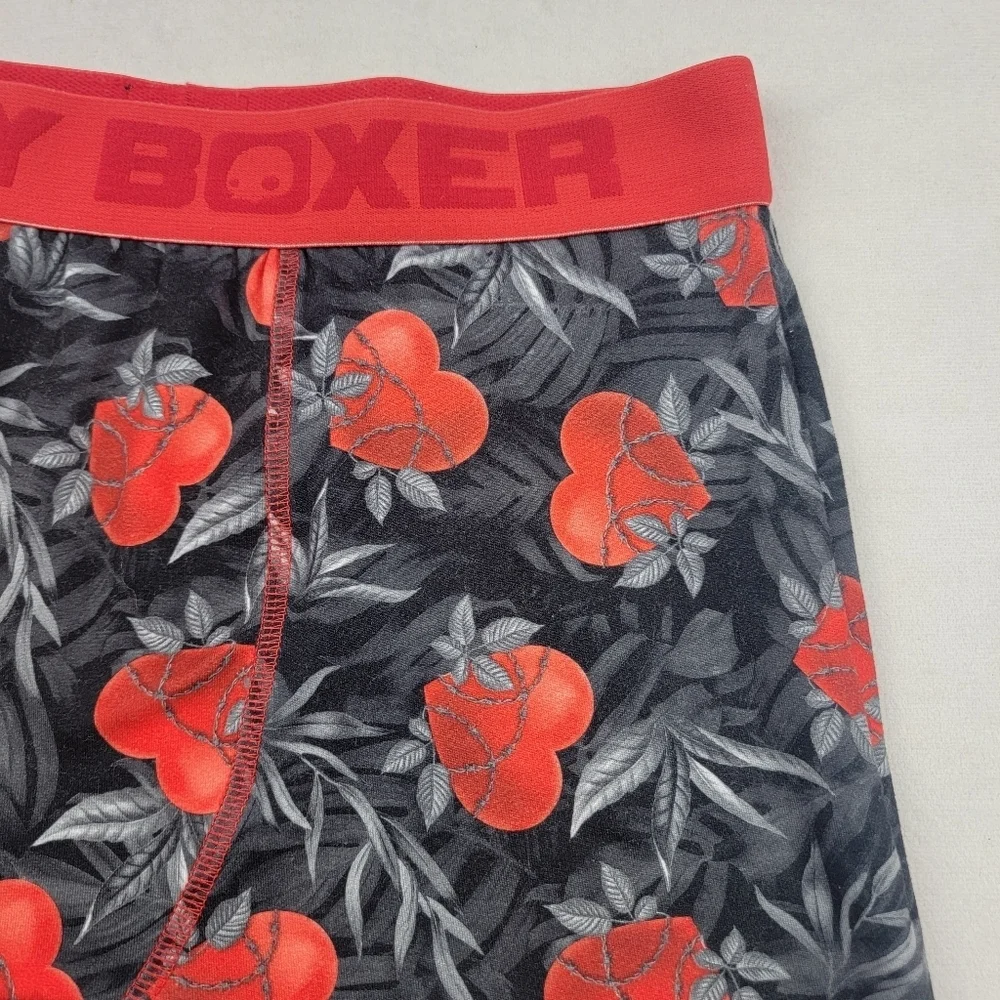 Crazy‎ Boxer entwined hearts barbed wire plant heart boxer briefs Size Med